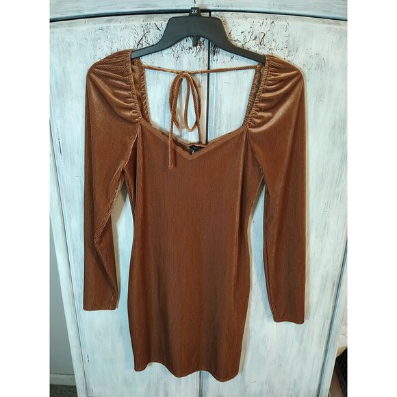 Forever 21 Puff Sleeve Sweetheart Neck Mini Dress Md Y2K Nwt Feminine - Picture 2 of 9